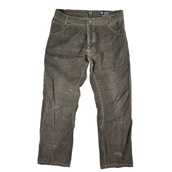 Kuhl (Men's Size 38x32) Outrage Hiking Work Pants Vintage Patina Dye Brown Green - Picture 1 of 7